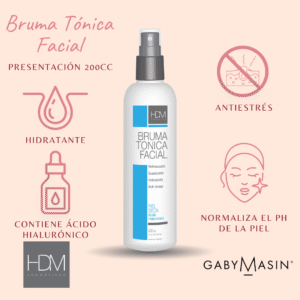 BRUMA TONICA FACIAL C/ A. HIALURONICO PIEL SECA - 200cc - HDM