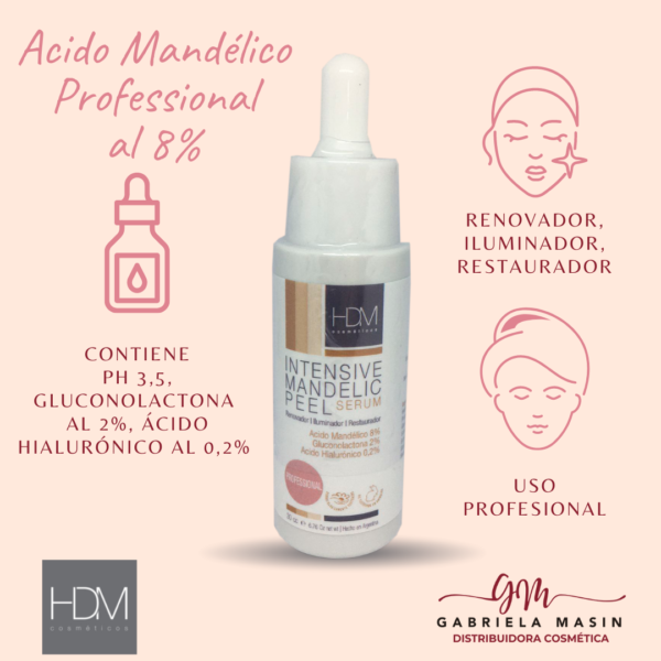 ACIDO MANDELICO 8% - 3.5 pH -USO PROFESIONAL- HDM-