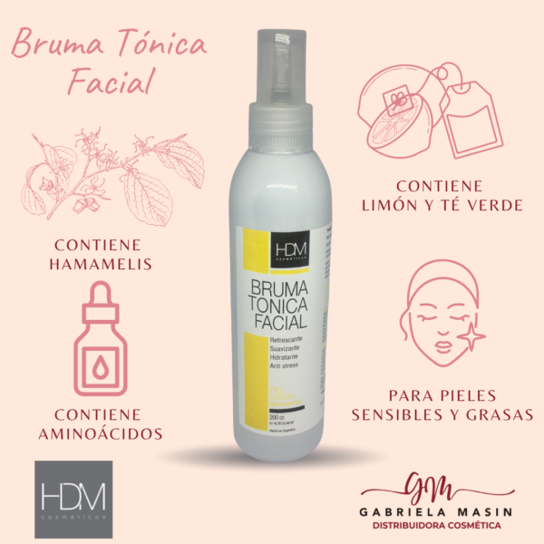 BRUMA TONICA FACIAL NIACINAMIDA PIEL GRASA x 200ml  - HDM