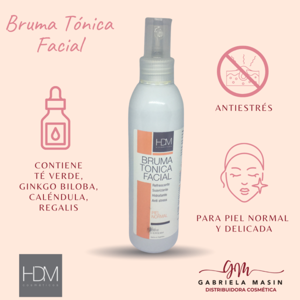 BRUMA TONICA FACIAL PIEL NORMAL 200 ML - HDM