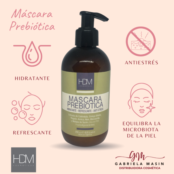 MÁSCARA PREBIÓTICA HIDRATANTE ANTI STRESS 250 gr - HDM