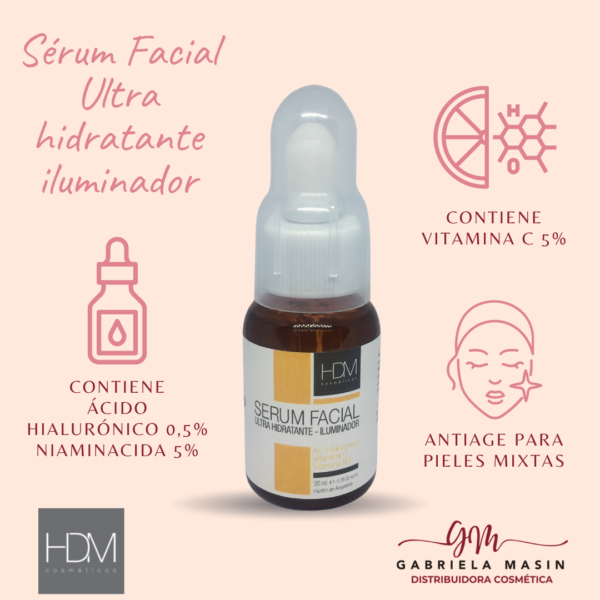 SERUM FACIAL VIT. C + NIACINAMIDA-ILUMINADOR 30 ml - HDM