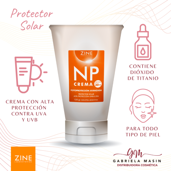 NP Protector Solar Crema Sin Color 120 gr - ZINE